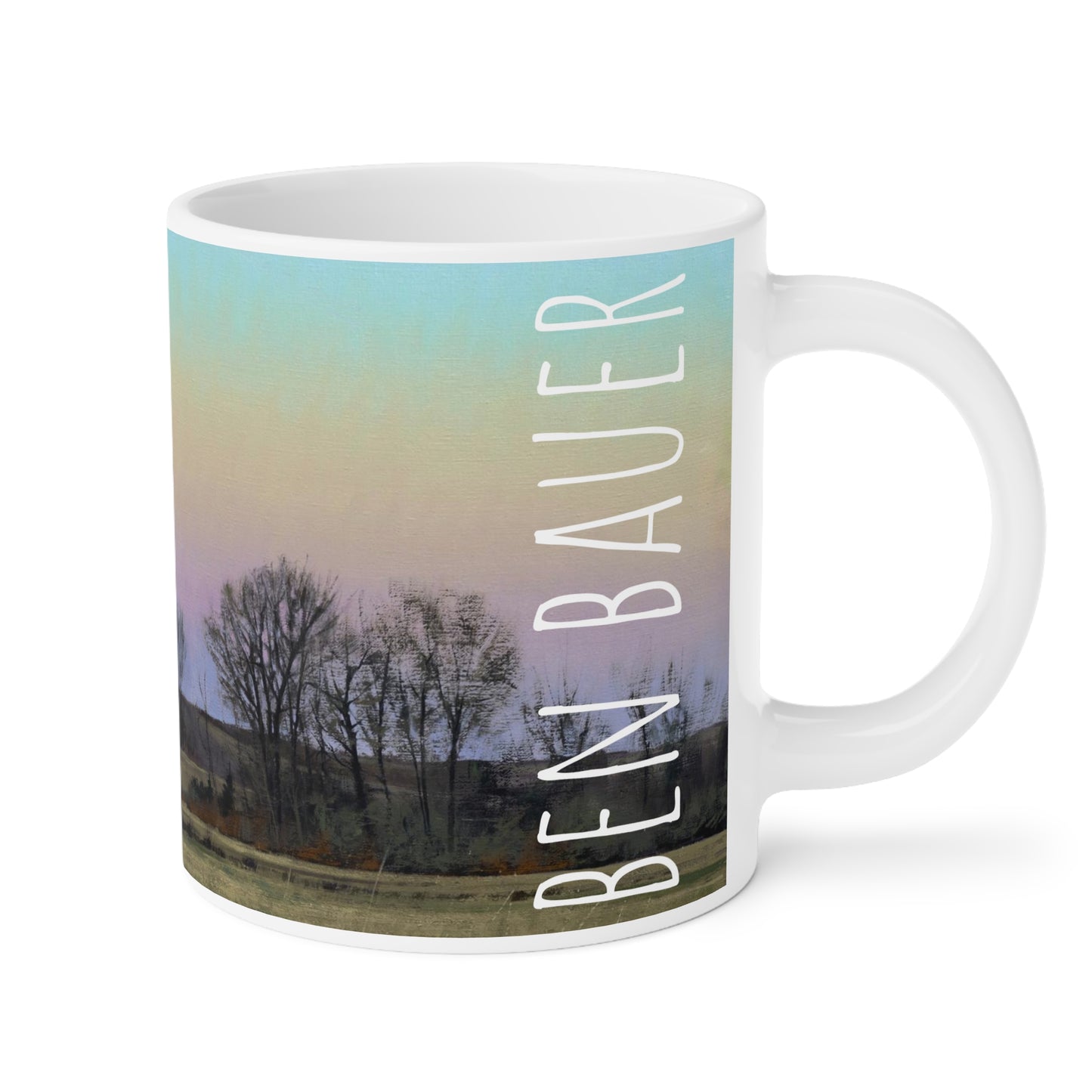 Ben Bauer: "Minnesota Glacial Lakes Area at Dusk" Ceramic Mug (11oz, 15oz, 20oz)