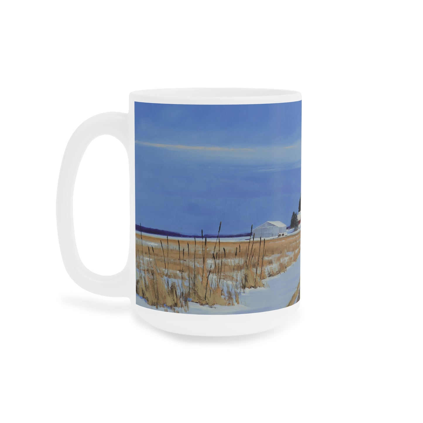 Ben Bauer: "County Road 4 Farmstead" Ceramic Mug (11oz, 15oz, 20oz)