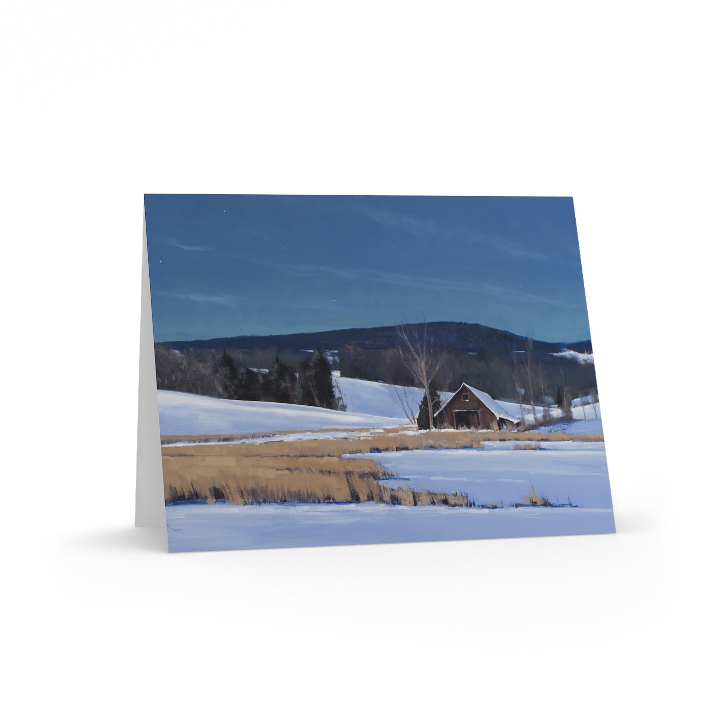 Ben Bauer: "Mondovi Farm by Moonlight" - Greeting Cards (8, 16, and 24 pcs)