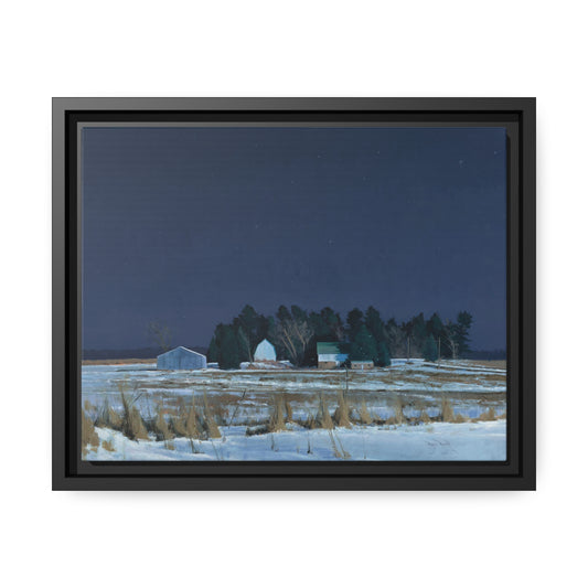 Ben Bauer: "Midnight at 20 Below" - Framed Canvas Reproduction