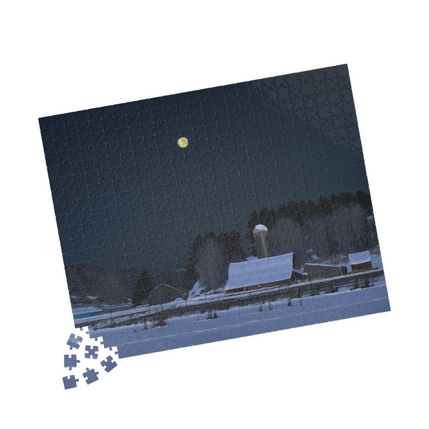 Ben Bauer: "Moonset, 7 Minutes to Sun Up" Puzzle (500 & 1014 piece)