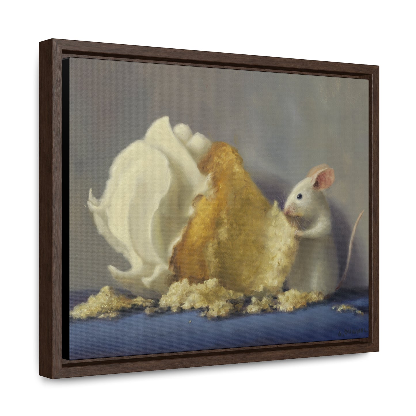 Stuart Dunkel: "Naughty Mouse" - Framed Canvas Reproduction