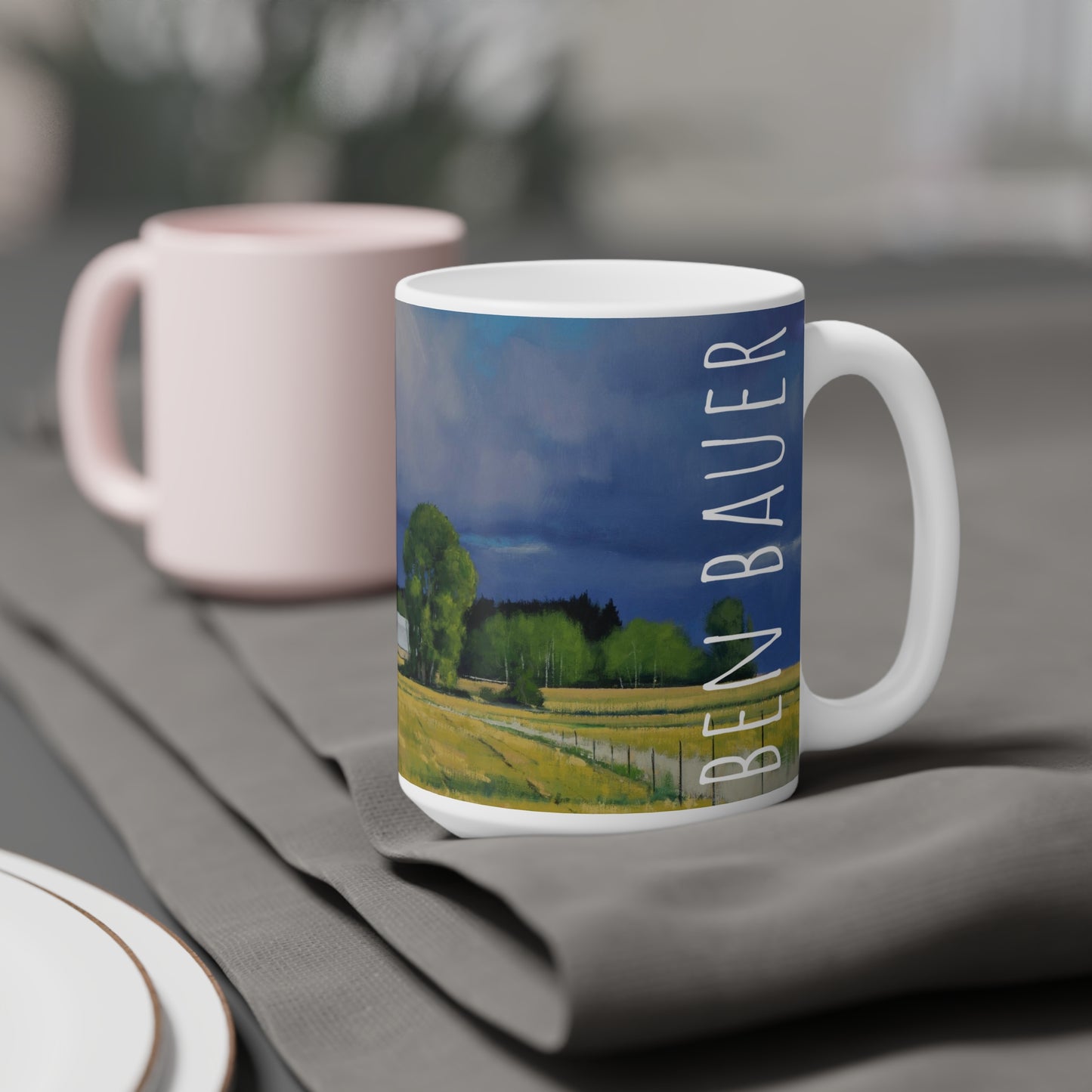 Ben Bauer: "September Fields, Lowry MN" Ceramic Mug (11oz, 15oz, 20oz)