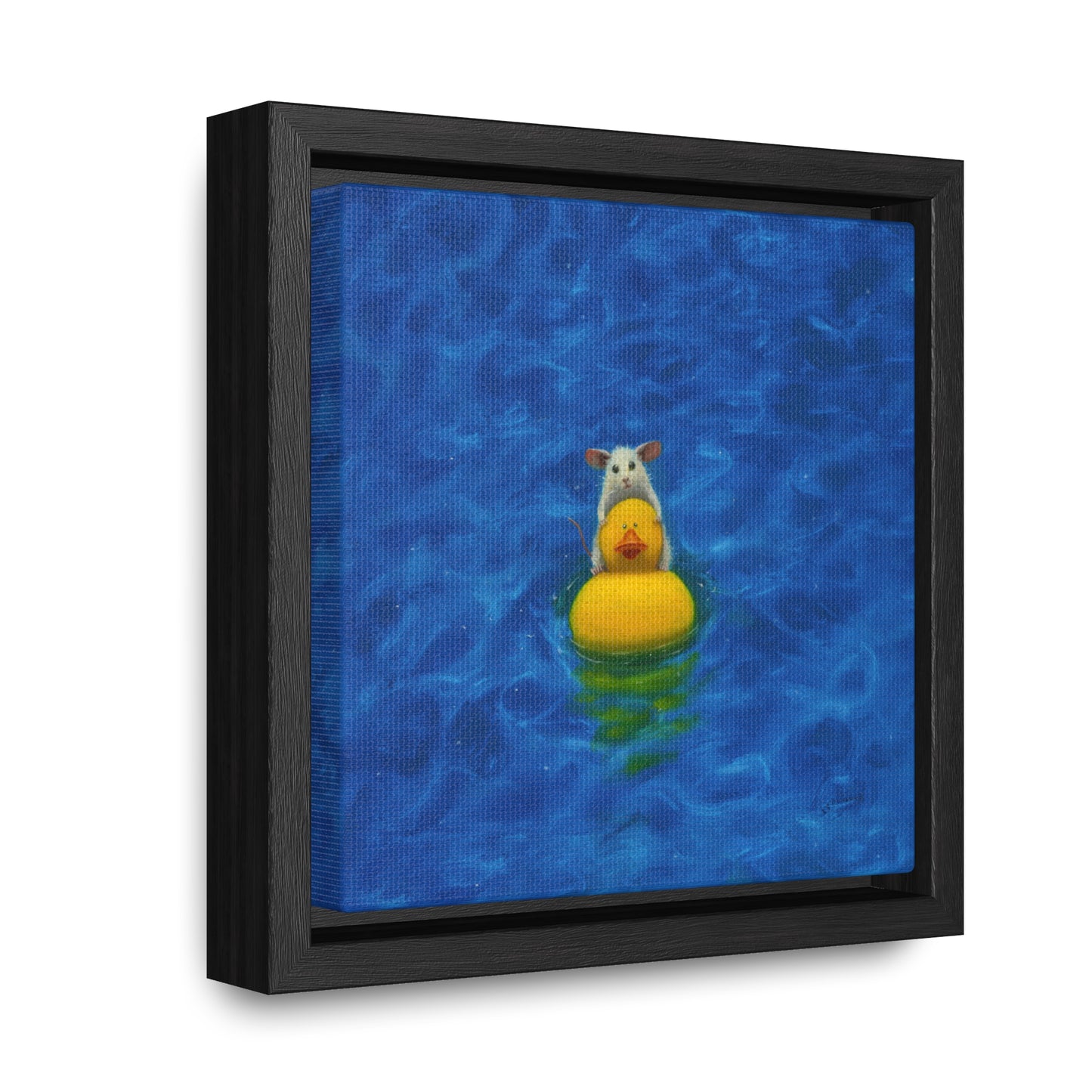 Stuart Dunkel: "Pool Fun" - Framed Canvas Reproduction