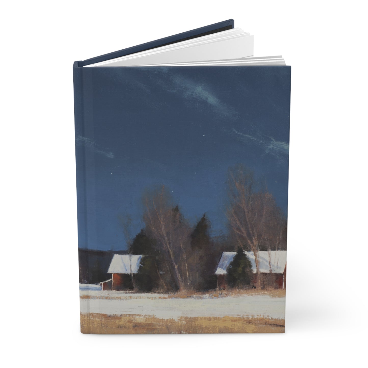 Ben Bauer: "Grant Township Farm by Moonlight" - Hardcover Journal Matte