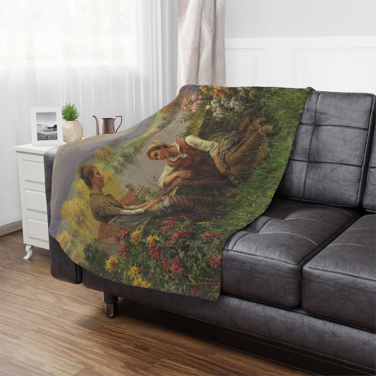 Daniel Ridgway Knight: "Gossips" - Microfiber Blanket