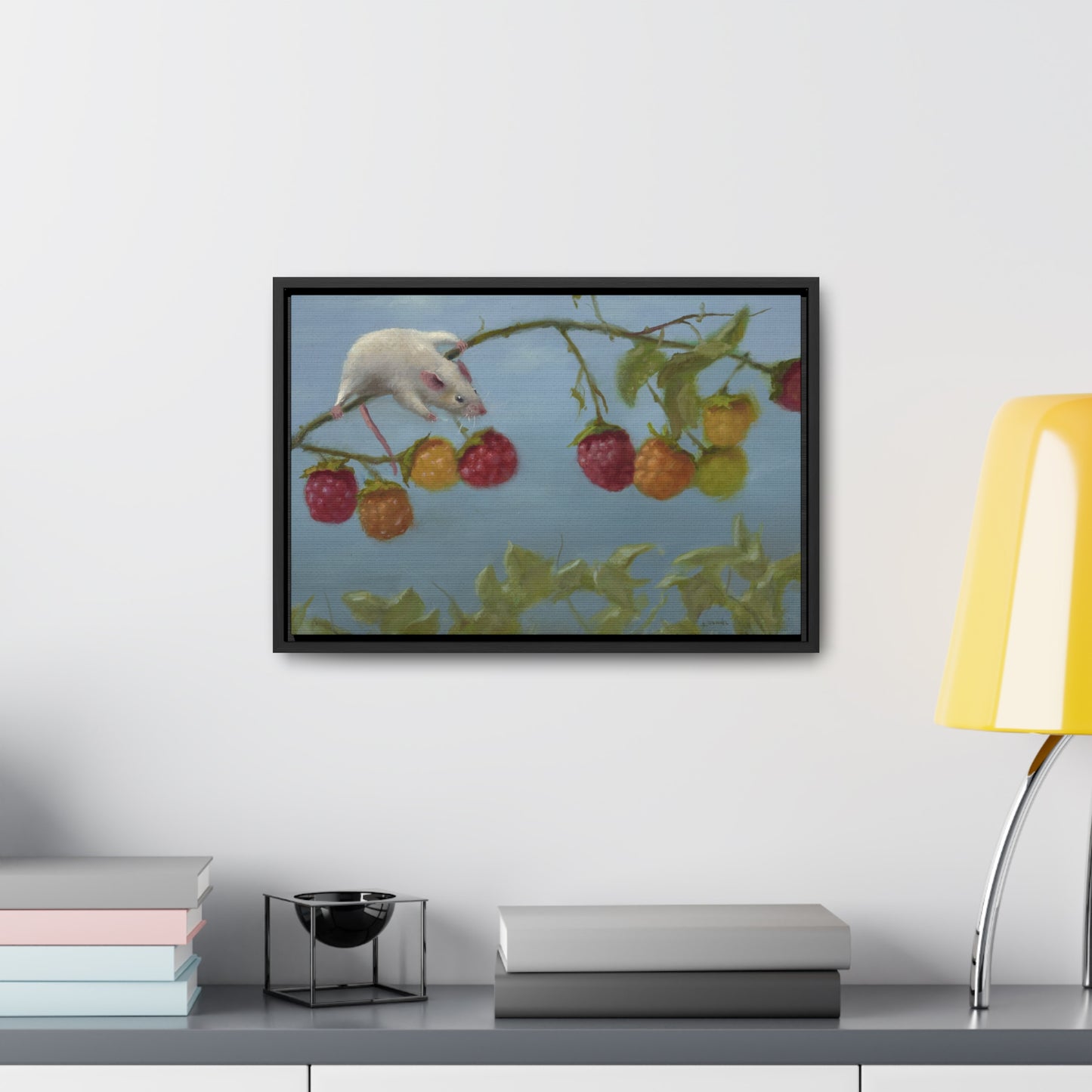 Stuart Dunkel: "Berry Picker" - Framed Canvas Reproduction