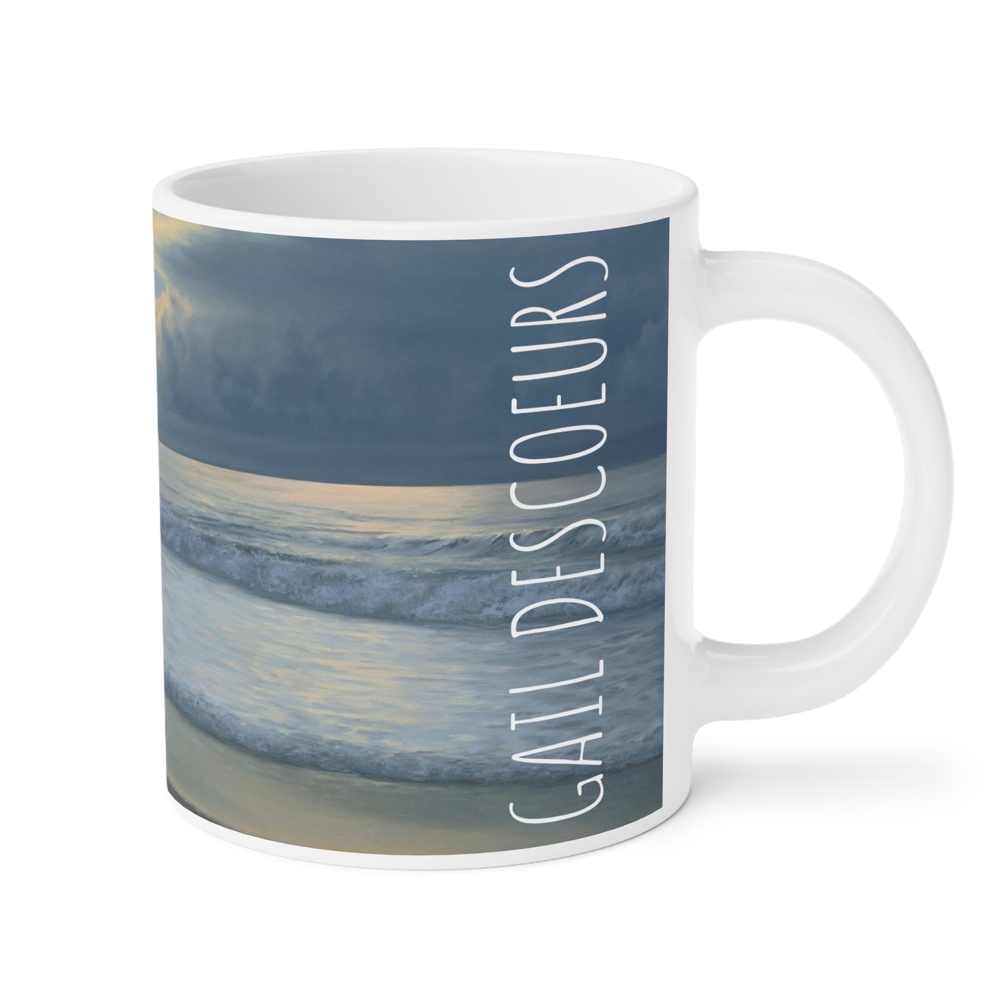 Gail Descoeurs: "The Sea and the Sandpiper" Ceramic Mug (11oz\15oz\20oz)