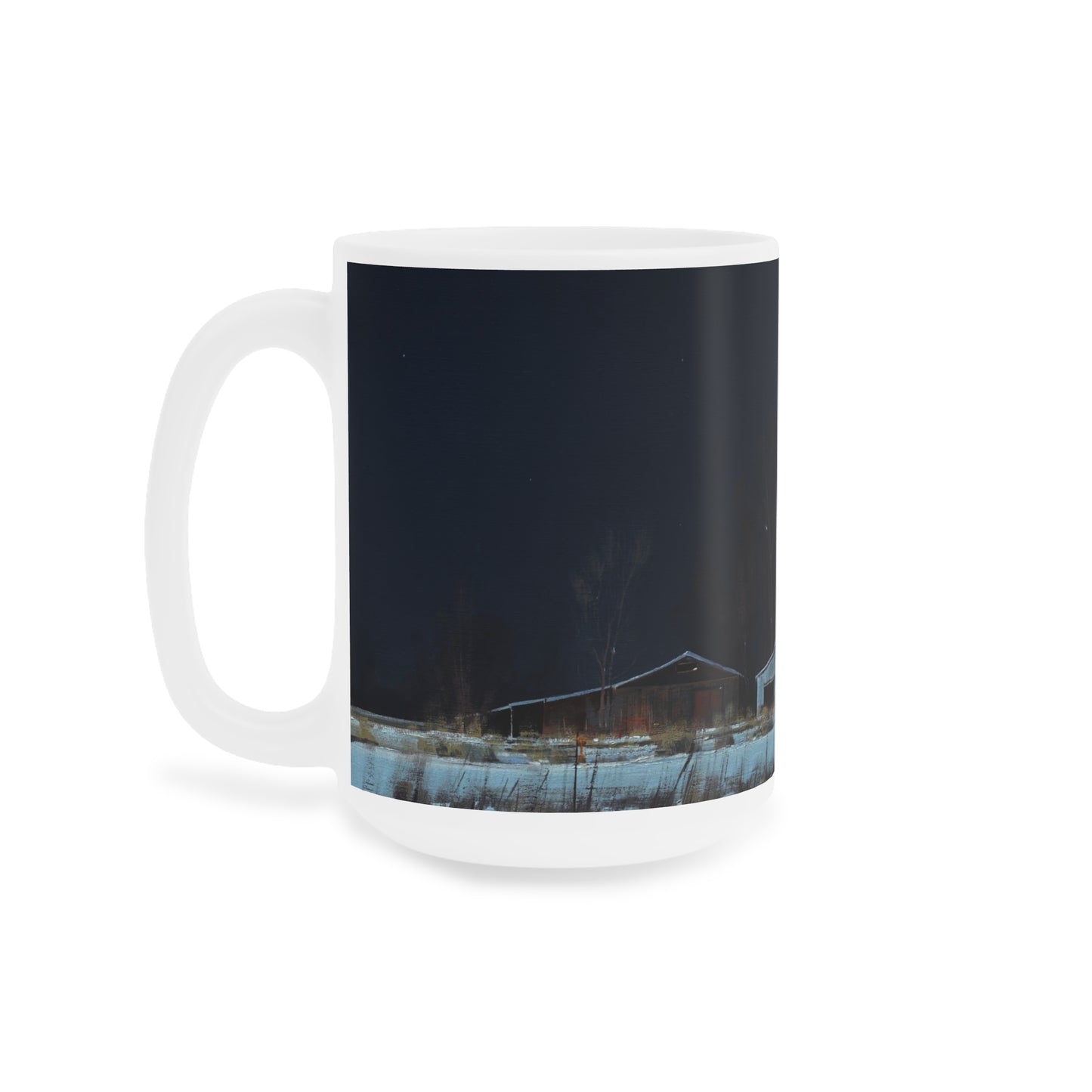 Ben Bauer: "Quiet Trail Pattern by Moonlight" Ceramic Mug (11oz, 15oz, 20oz)