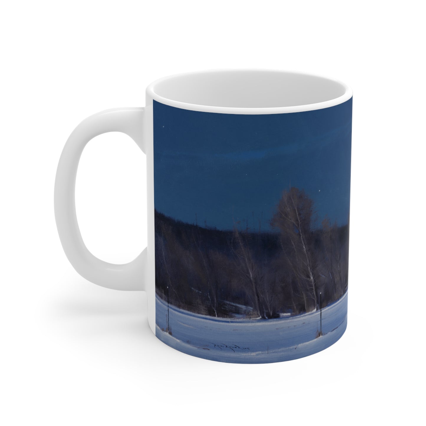 Ben Bauer: "Buffalo County, WI, Night Lights" Ceramic Mug (11oz, 15oz, 20oz)