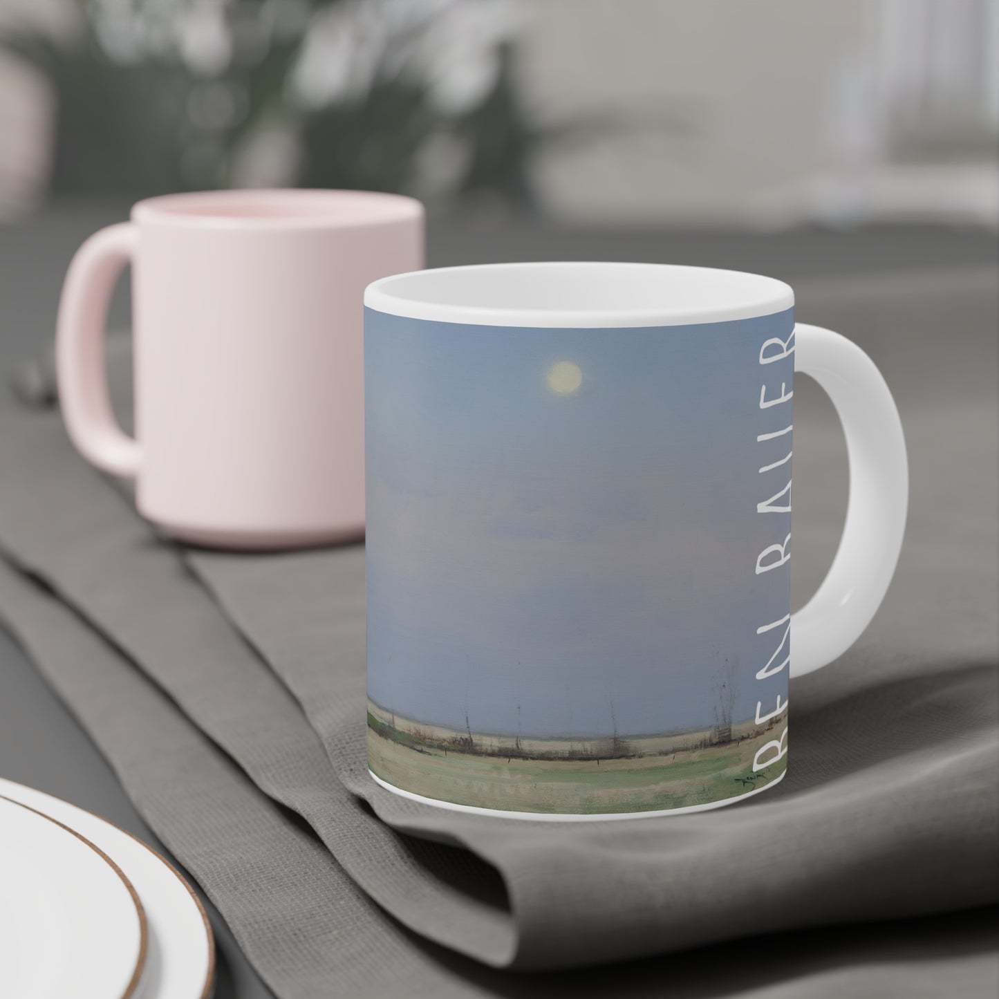 Ben Bauer: "Spring Moonrise in South Dakota" Ceramic Mug (11oz, 15oz, 20oz)