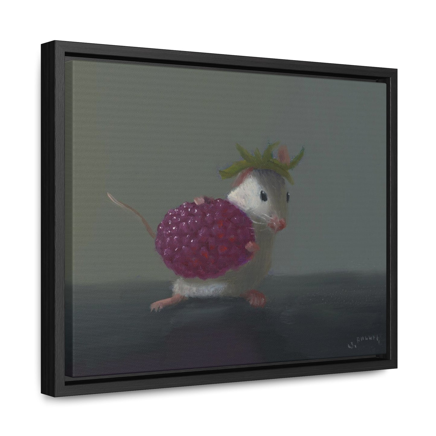 Stuart Dunkel: "Raspberry Snack" - Framed Canvas Reproduction