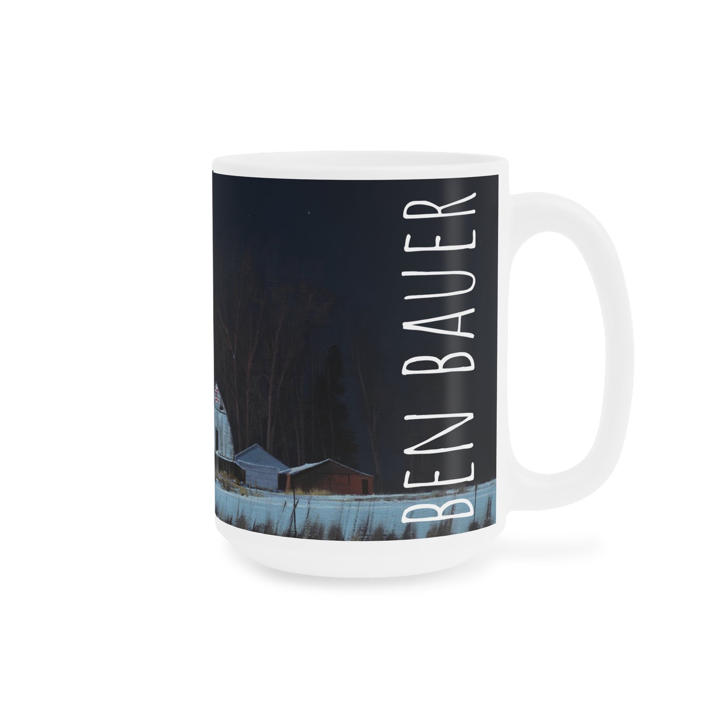 Ben Bauer: "Quiet Trail Pattern by Moonlight" Ceramic Mug (11oz, 15oz, 20oz)