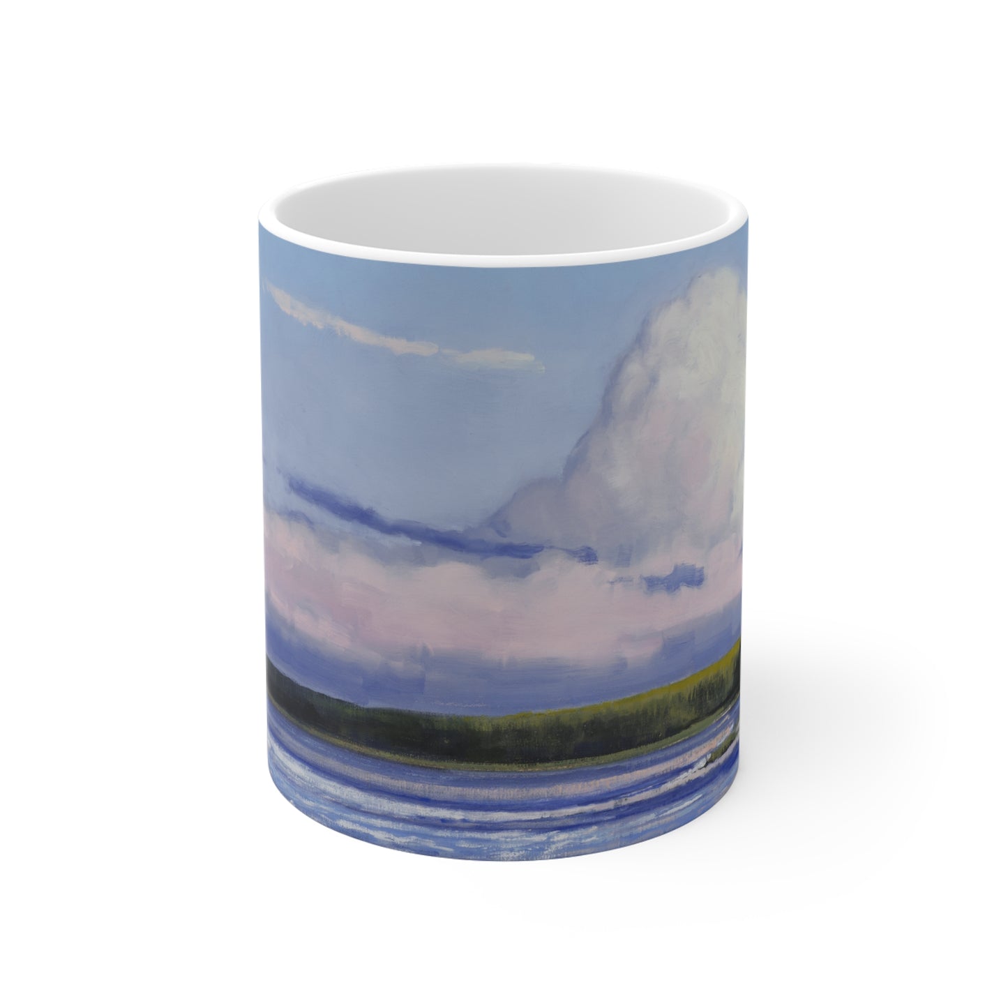 Ben Bauer: "Bonfire Time, Baileys Harbor Door County" Ceramic Mug (11oz, 15oz, 20oz)