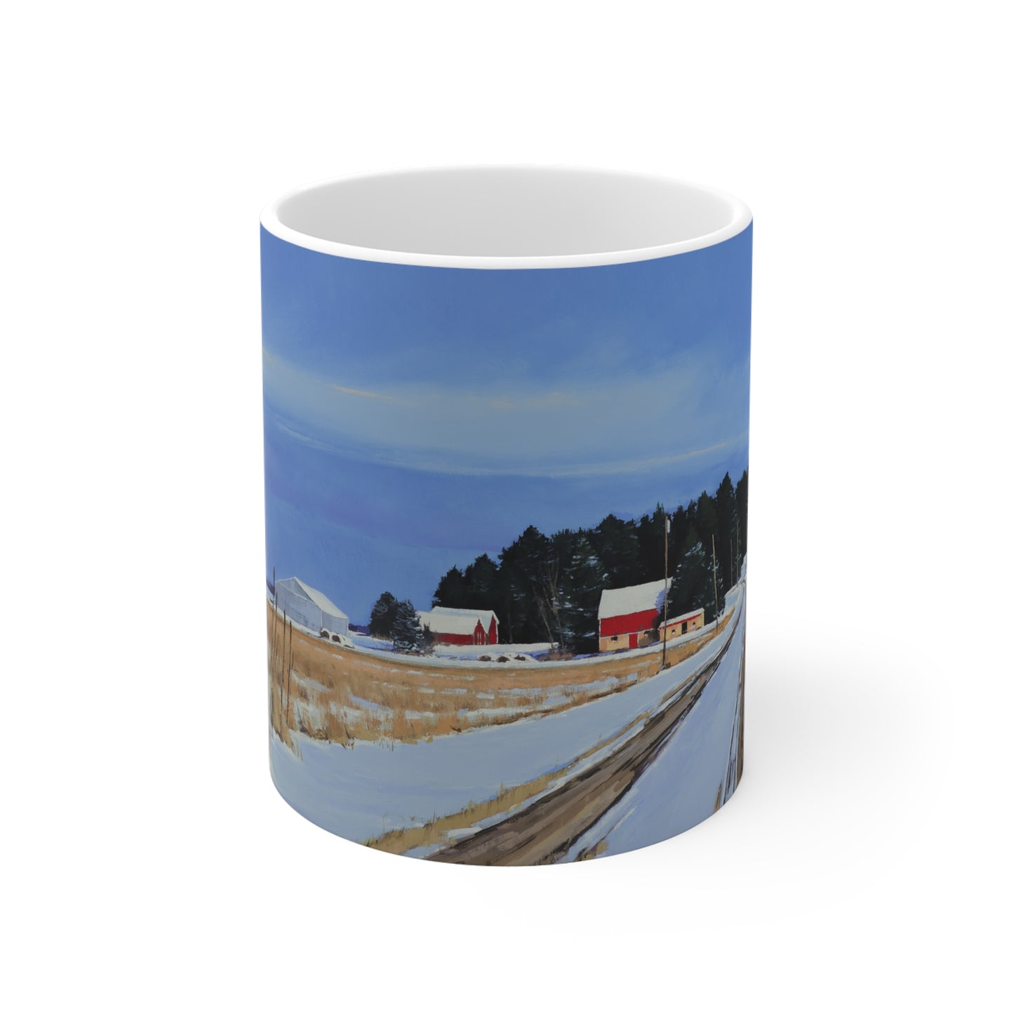 Ben Bauer: "County Road 4 Farmstead" Ceramic Mug (11oz, 15oz, 20oz)