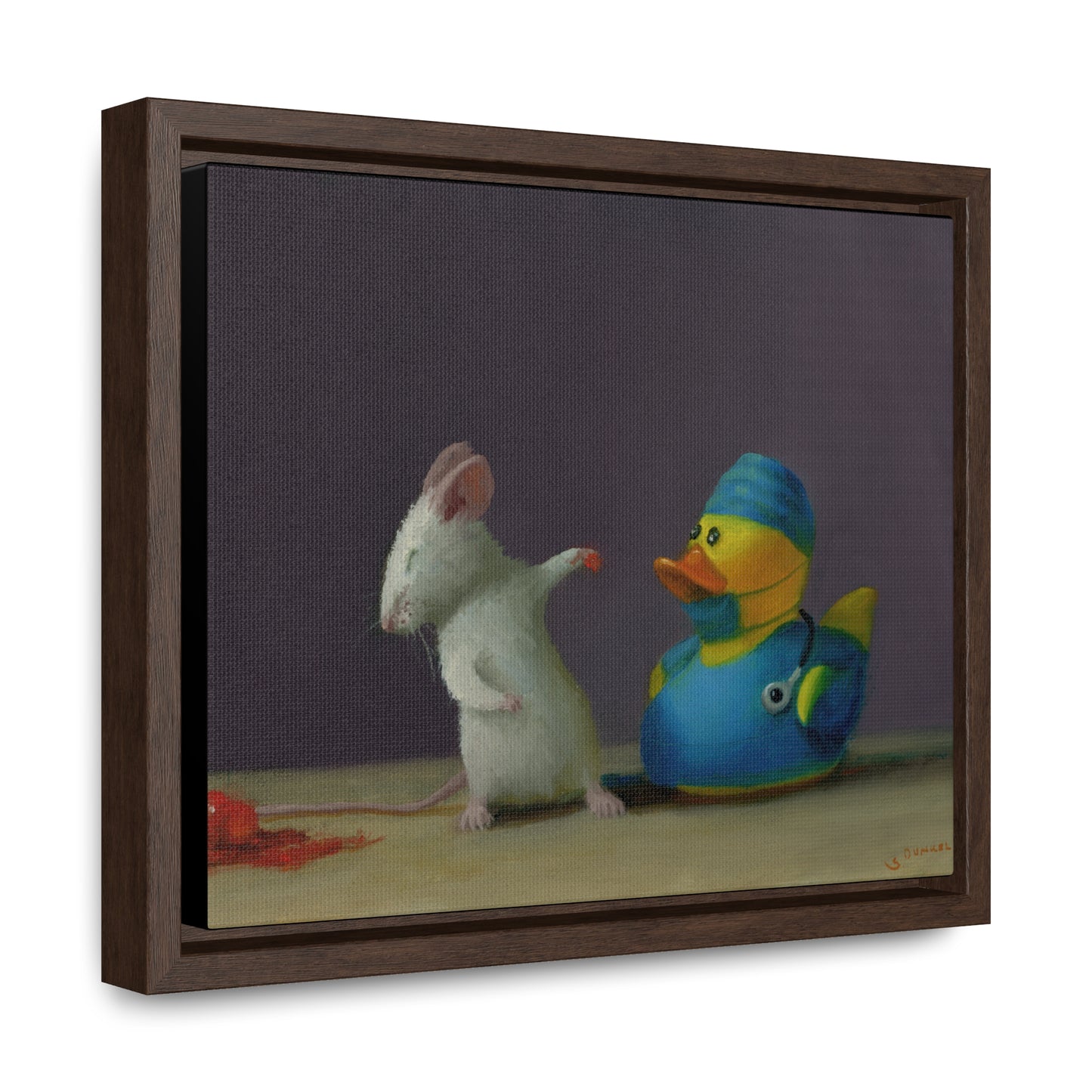 Stuart Dunkel: "False Alarm" - Framed Canvas Reproduction