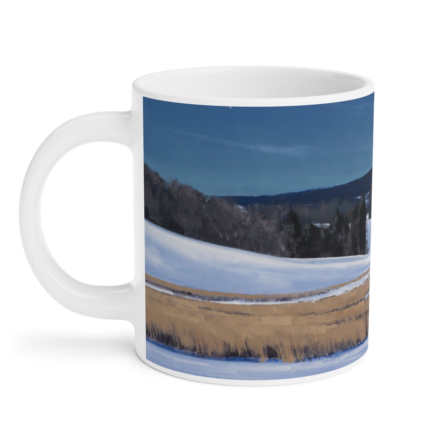 Ben Bauer: "Mondovi Farm by Moonlight" Ceramic Mug (11oz, 15oz, 20oz)