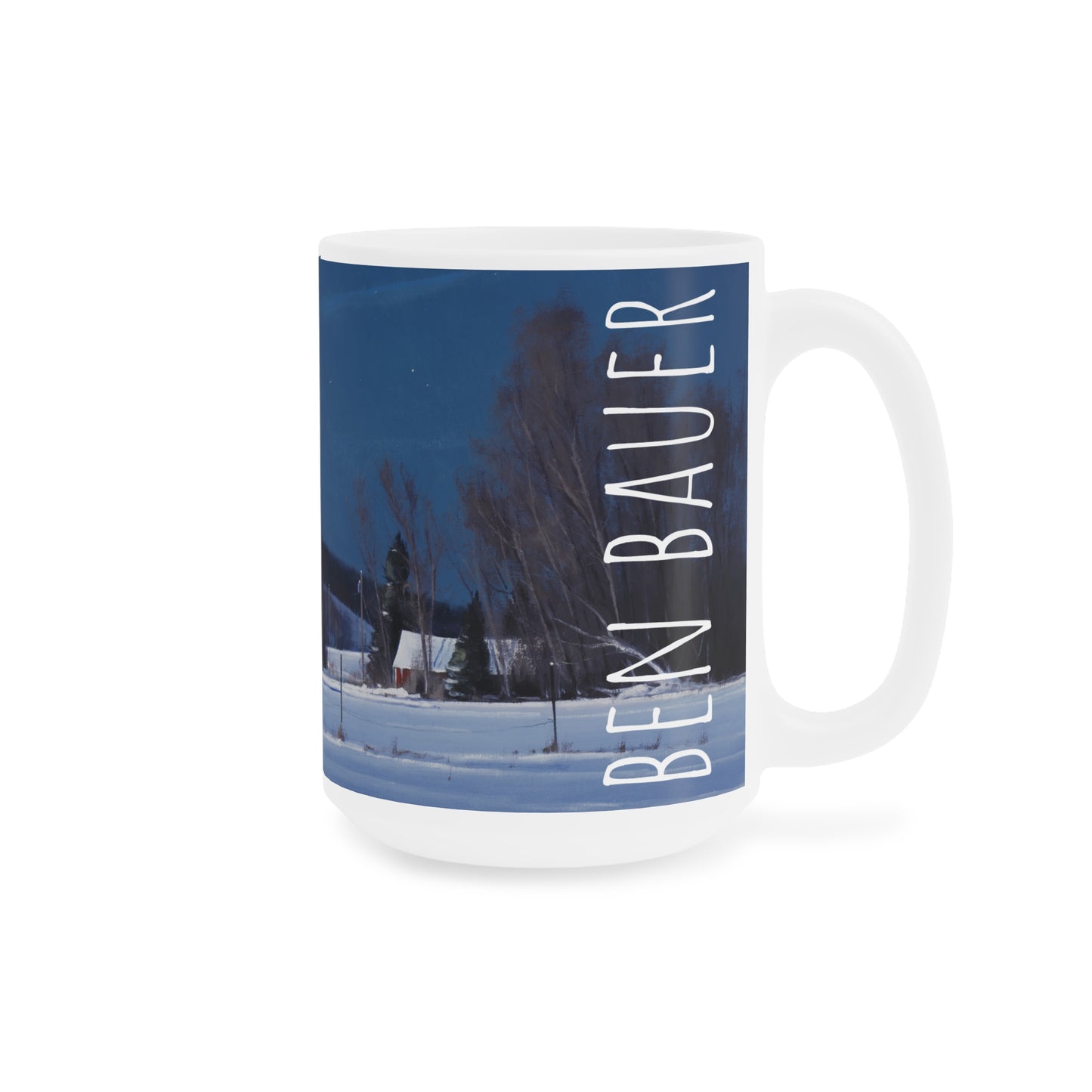 Ben Bauer: "Buffalo County, WI, Night Lights" Ceramic Mug (11oz, 15oz, 20oz)