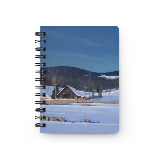 Ben Bauer: "Mondovi Farm by Moonlight" - Spiral Bound Journal