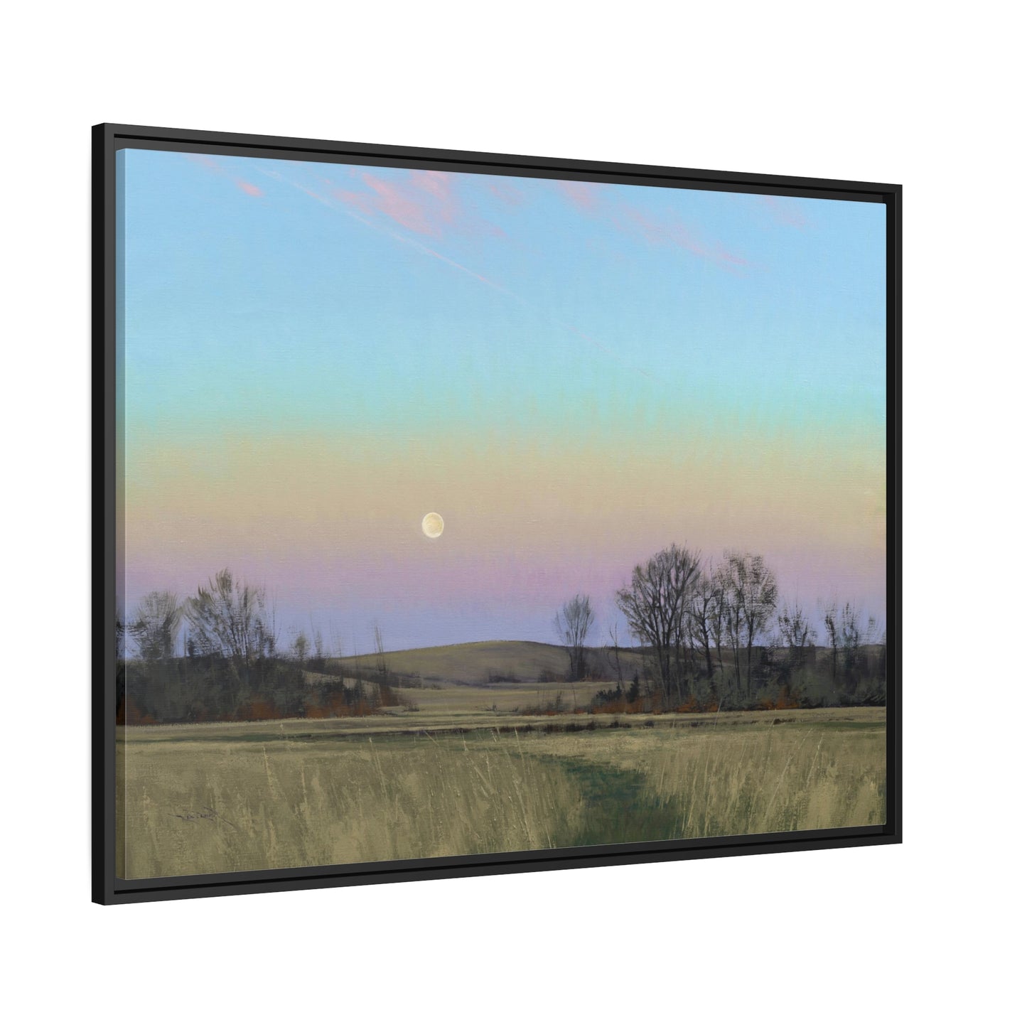 Ben Bauer: "Minnesota Glacial Lakes Area at Dusk" - Framed Canvas Reproduction