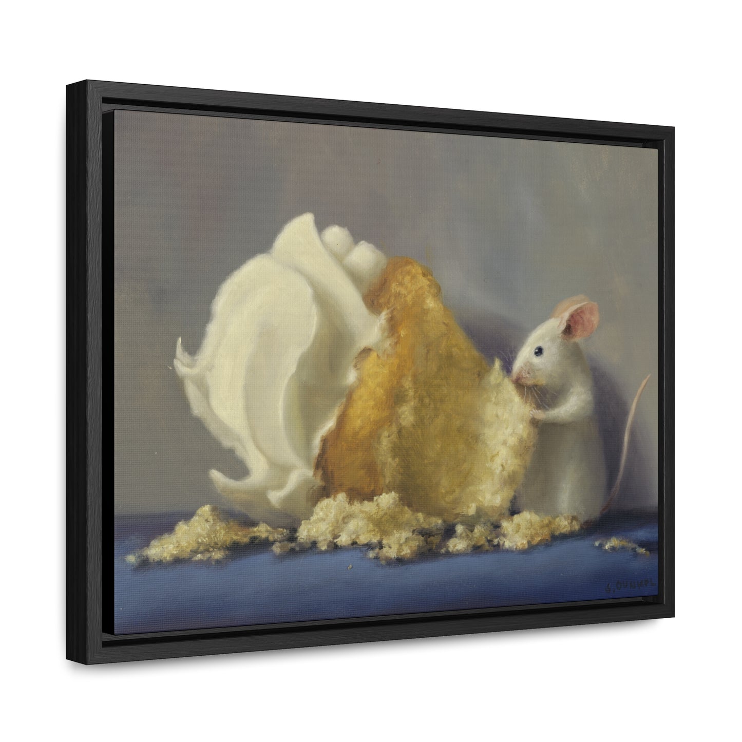 Stuart Dunkel: "Naughty Mouse" - Framed Canvas Reproduction