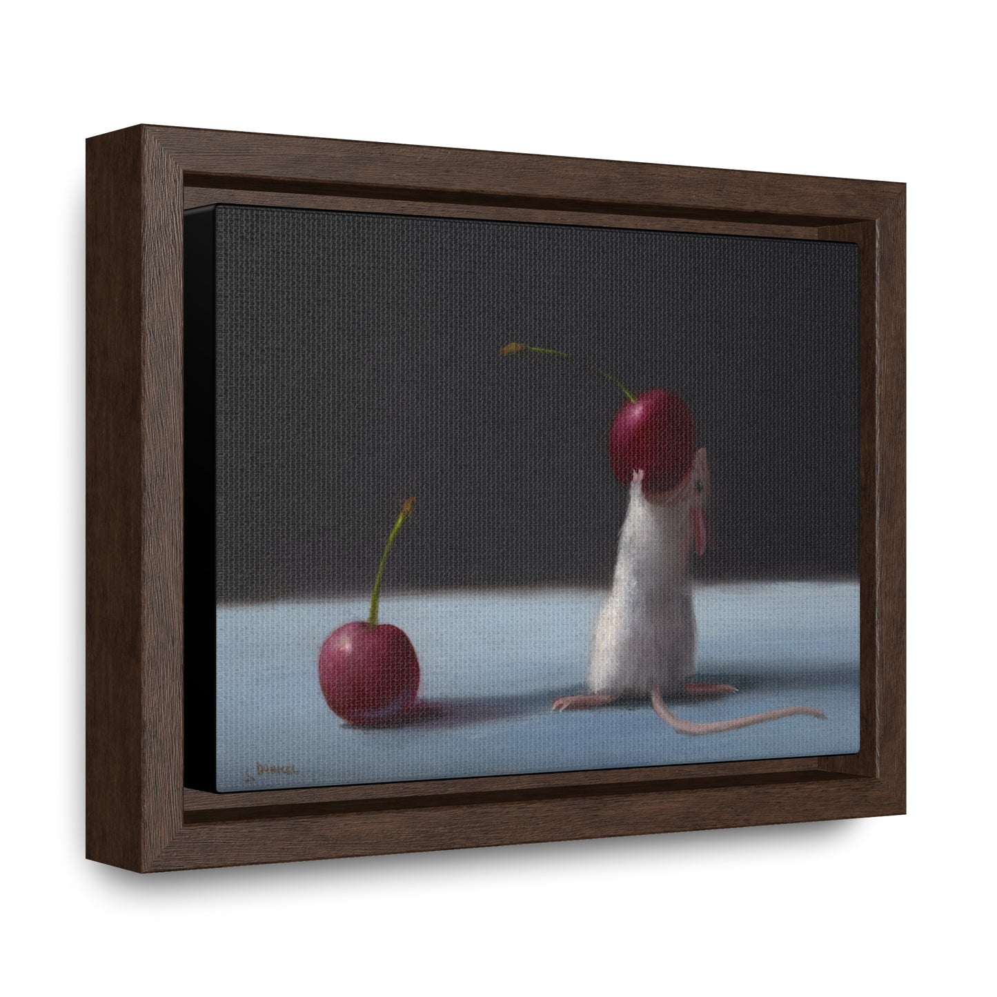 Stuart Dunkel: "Two Cherries" - Framed Canvas Reproduction