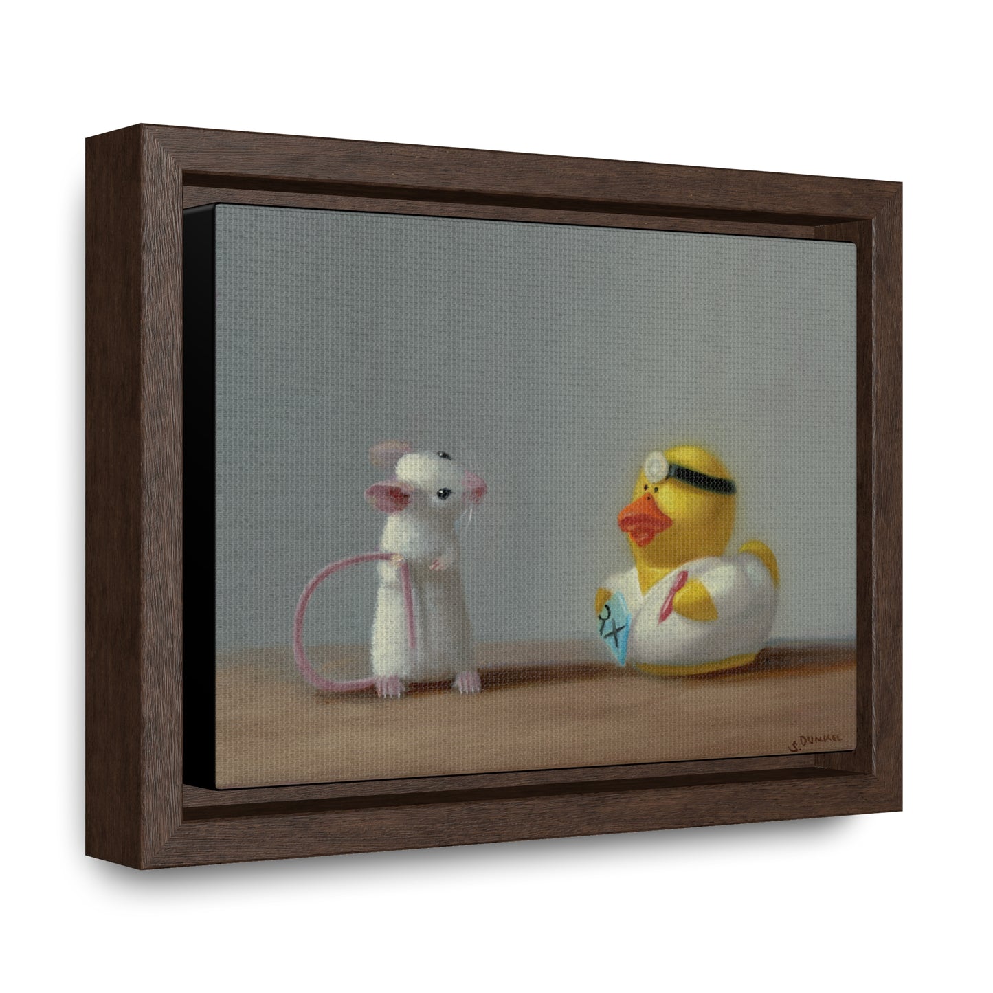 Stuart Dunkel: "Doctor Visit" - Framed Canvas Reproduction