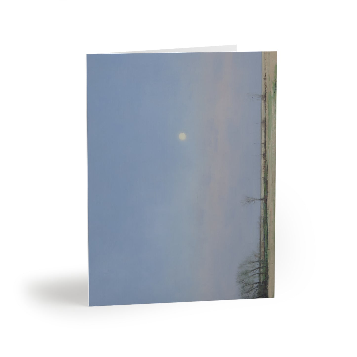 Ben Bauer: "Spring Moonrise in South Dakota" - Greeting Cards (8, 16, and 24 pcs)