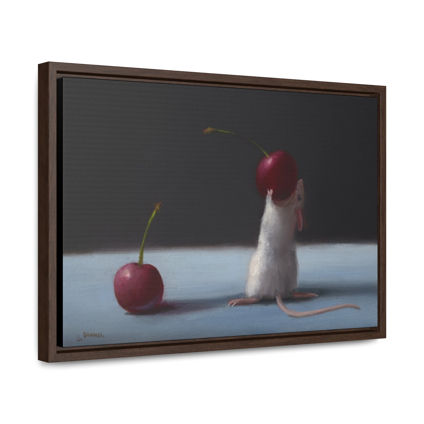 Stuart Dunkel: "Two Cherries" - Framed Canvas Reproduction