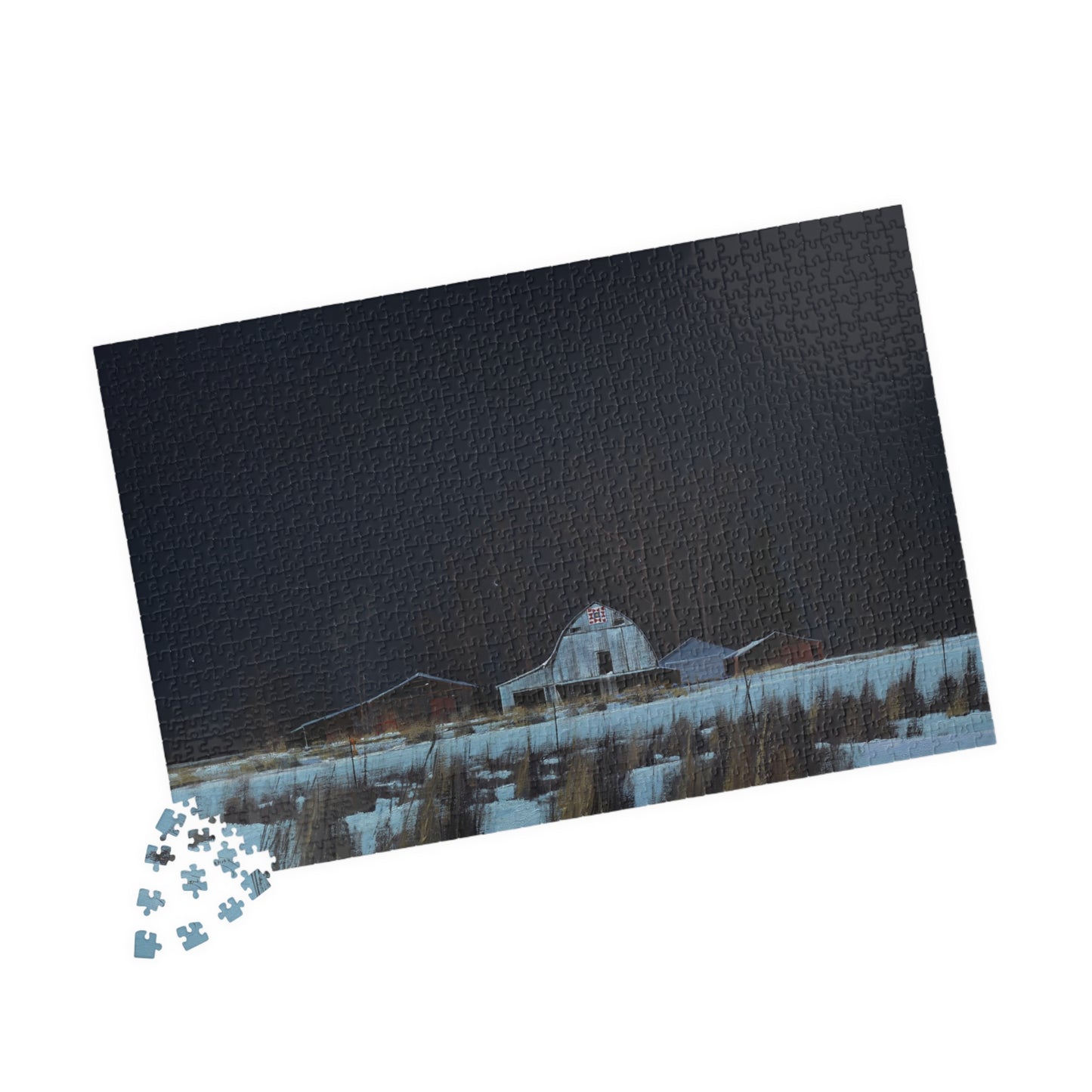 Ben Bauer: "Quilt Trail Pattern by Moonlight" Puzzle (500 & 1014 piece)