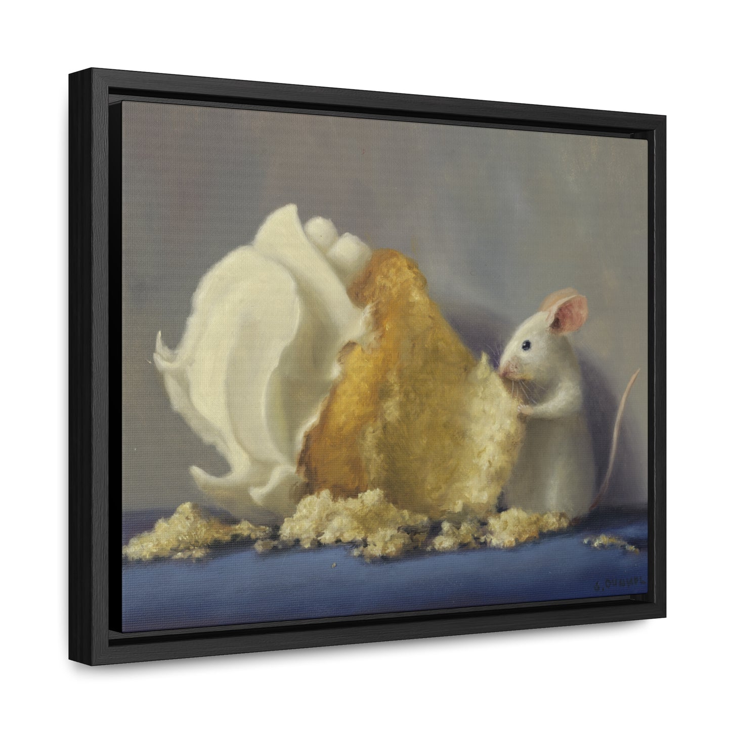 Stuart Dunkel: "Naughty Mouse" - Framed Canvas Reproduction