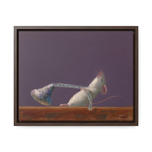 Stuart Dunkel: "Grabbing A Kiss" - Framed Canvas Reproduction