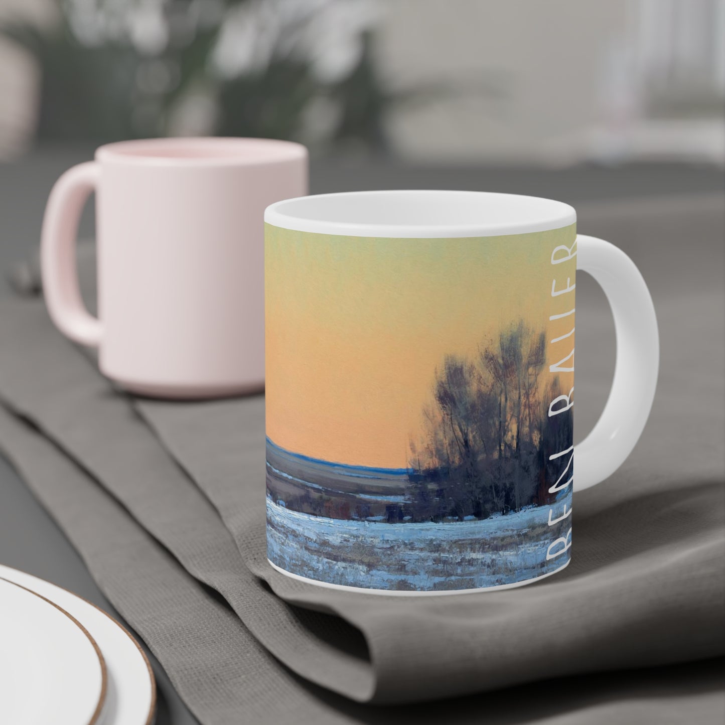 Ben Bauer: "Late Afternoon in March, Lowry, MN" Ceramic Mug (11oz, 15oz, 20oz)