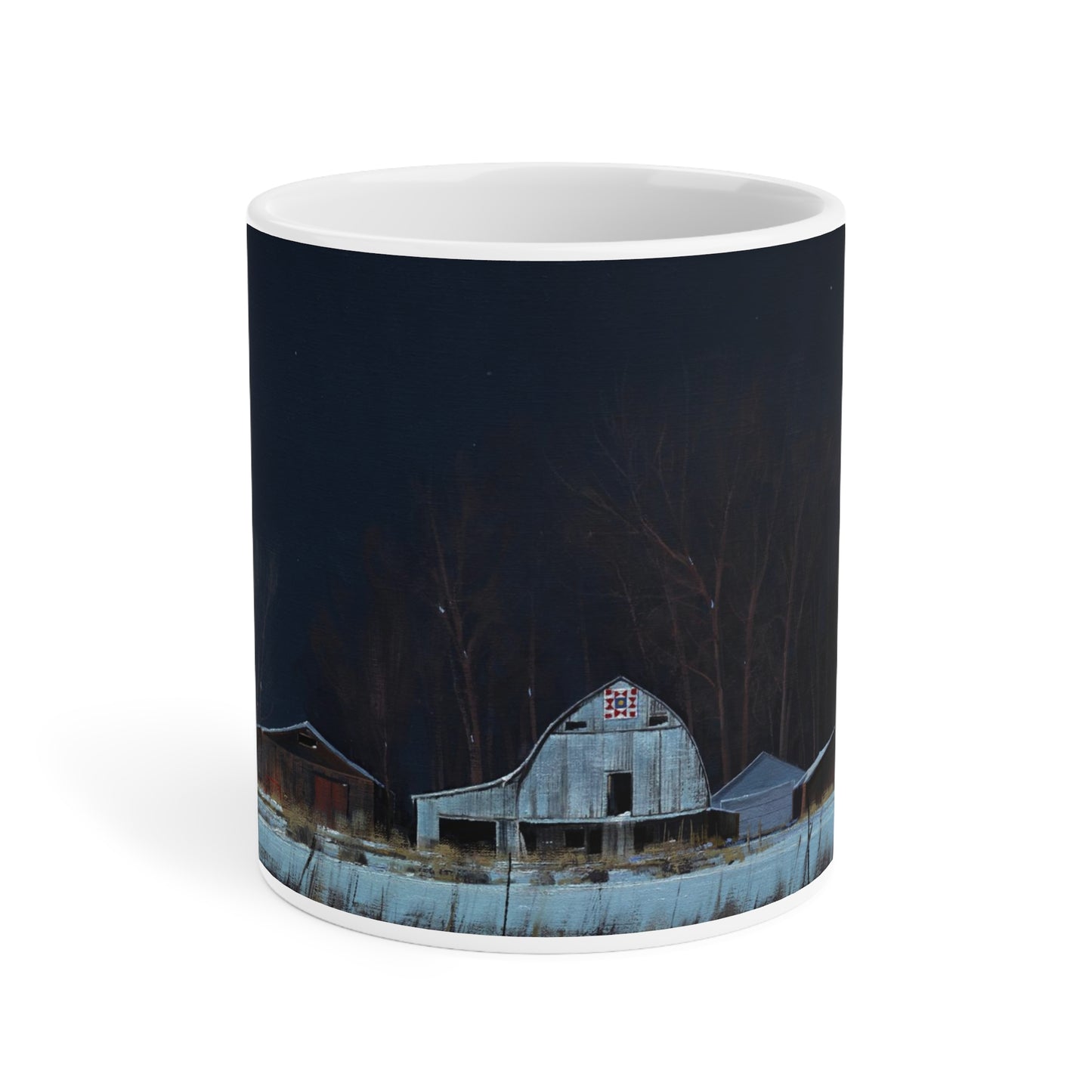 Ben Bauer: "Quiet Trail Pattern by Moonlight" Ceramic Mug (11oz, 15oz, 20oz)