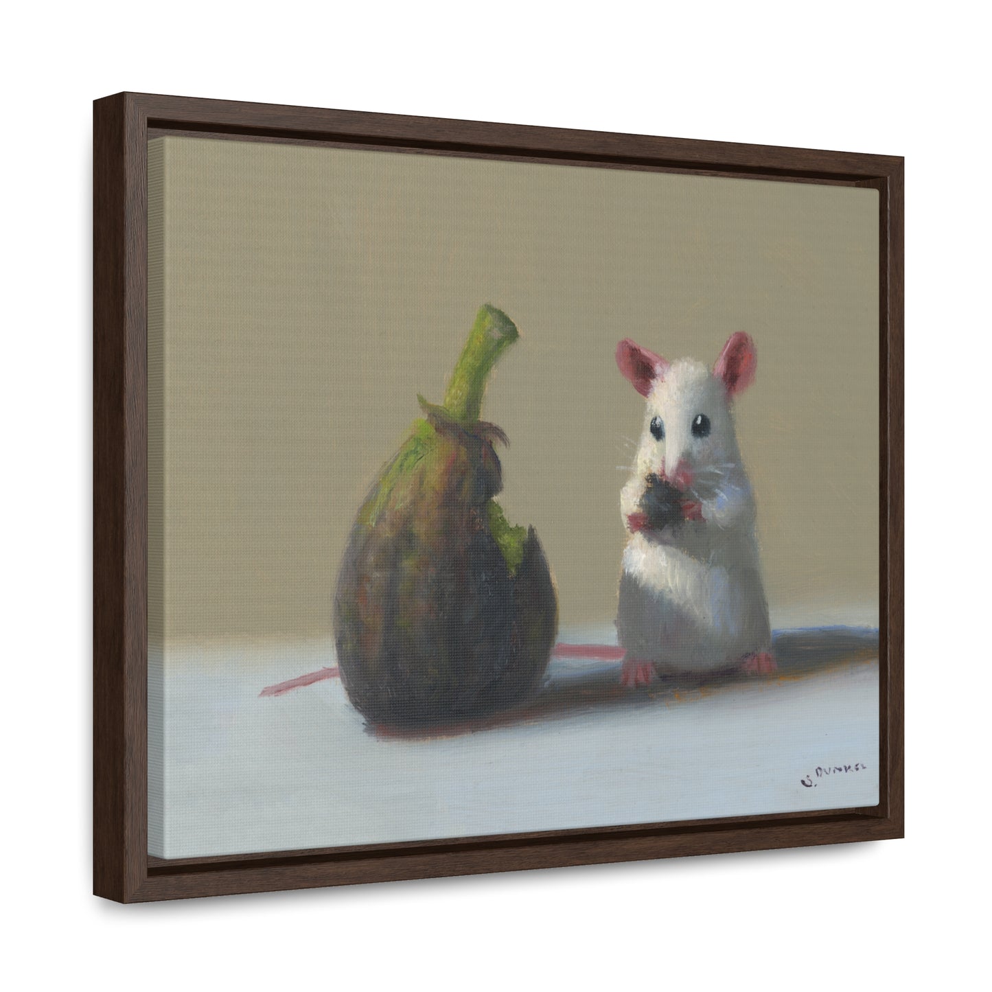 Stuart Dunkel: "Fig Tester" - Framed Canvas