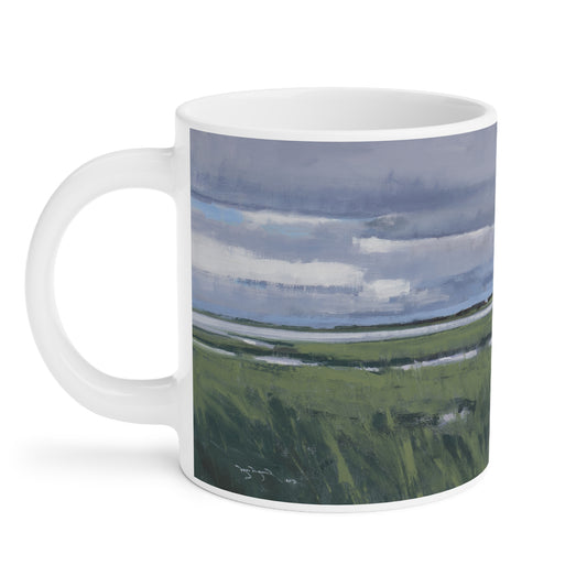 Ben Bauer: "May Storm over Glacial Lake" Ceramic Mug (11oz, 15oz, 20oz)