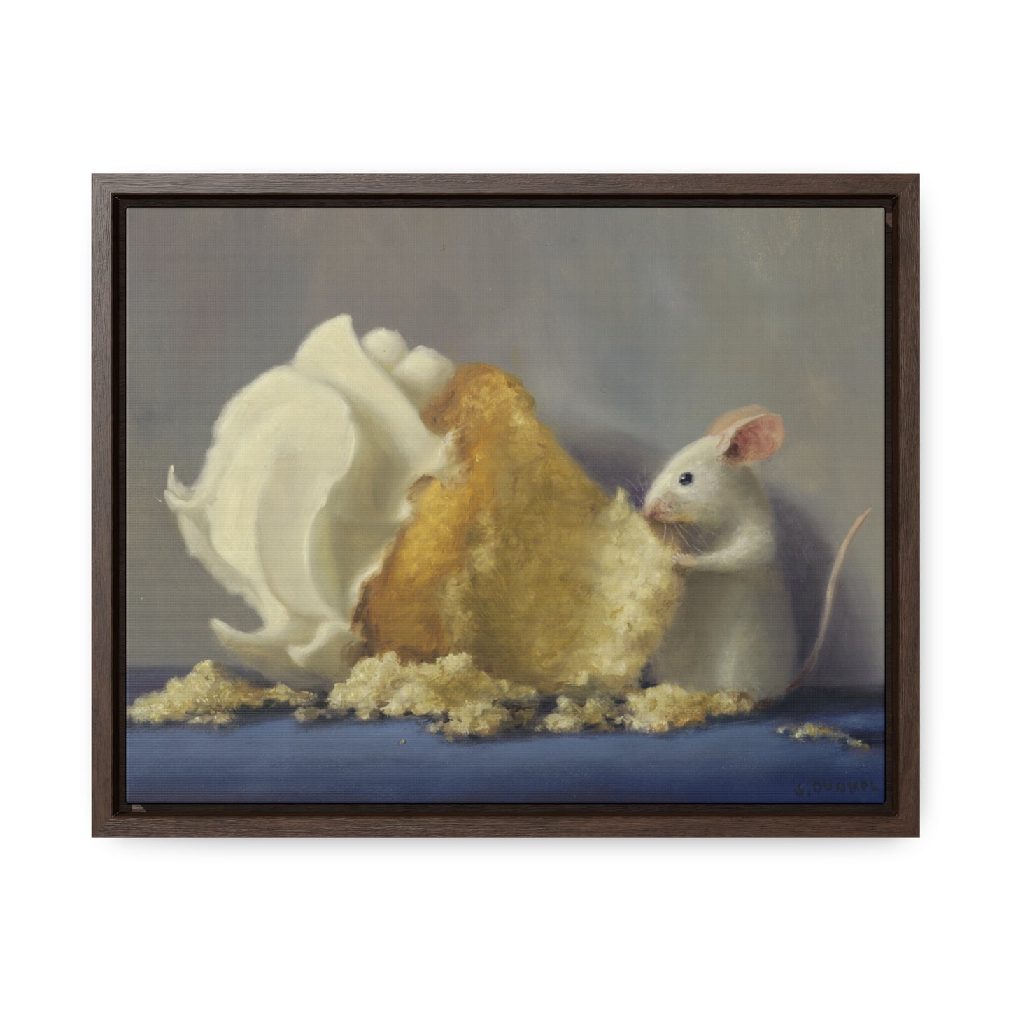 Stuart Dunkel: "Naughty Mouse" - Framed Canvas Reproduction