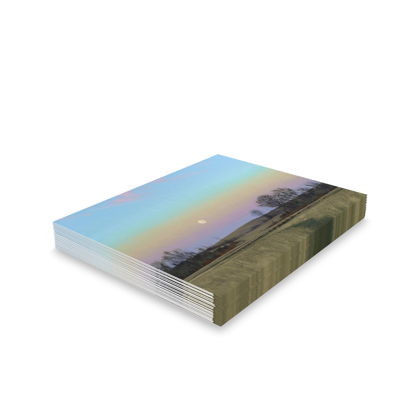 Ben Bauer: "Minnesota Glacial Lake Area at Dusk" - Greeting Cards (8, 16, and 24 pcs)