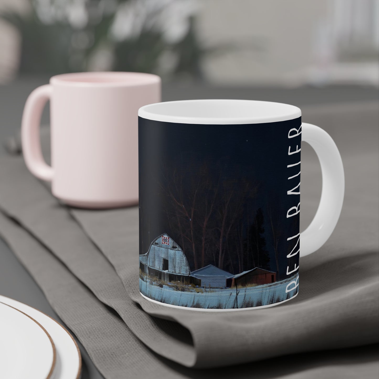 Ben Bauer: "Quiet Trail Pattern by Moonlight" Ceramic Mug (11oz, 15oz, 20oz)