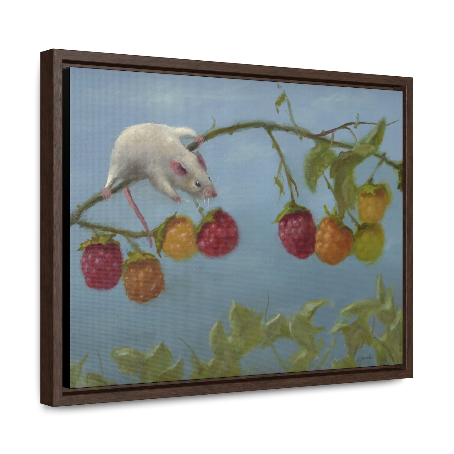 Stuart Dunkel: "Berry Picker" - Framed Canvas Reproduction