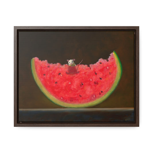 Stuart Dunkel: "Melon Lover" - Framed Canvas
