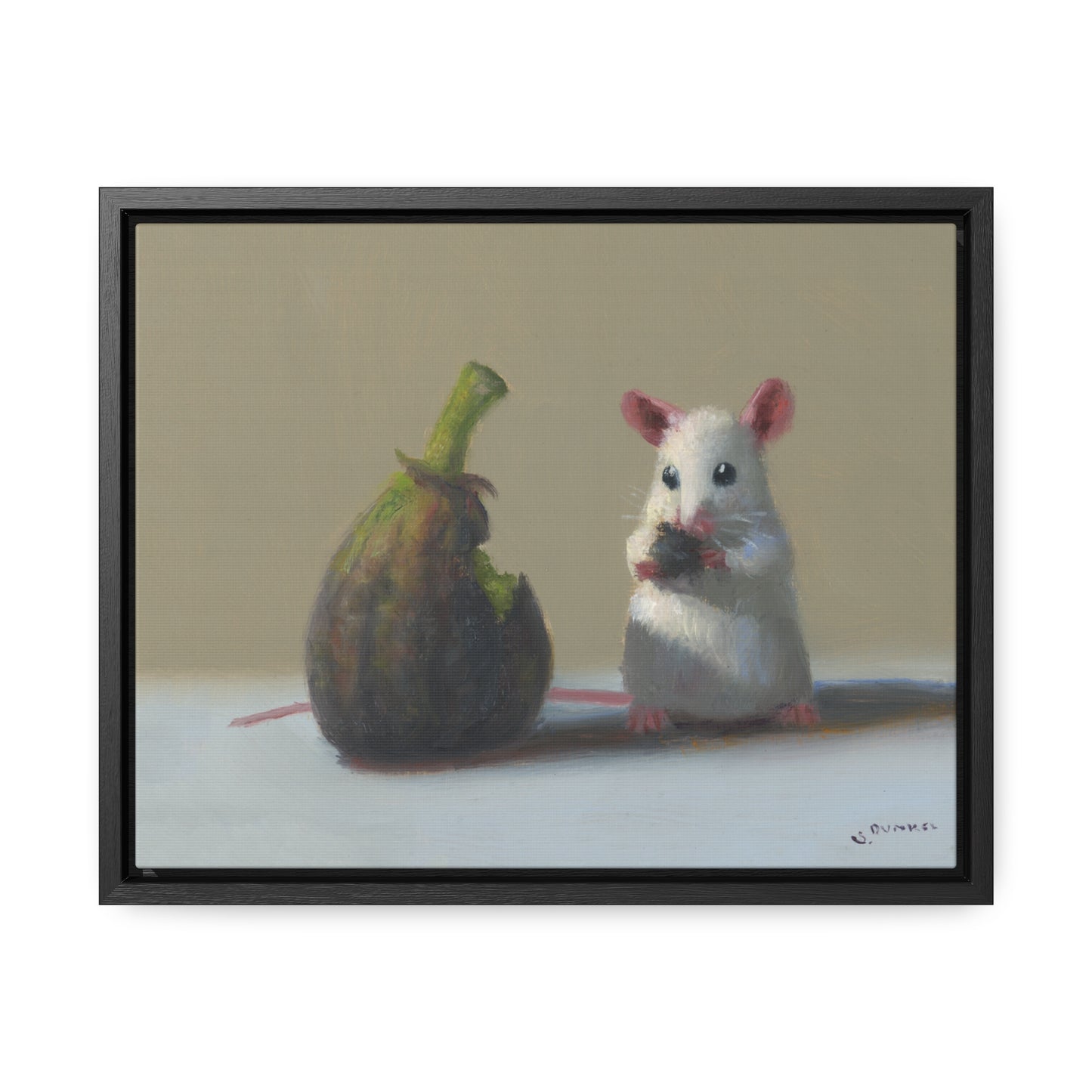 Stuart Dunkel: "Fig Tester" - Framed Canvas