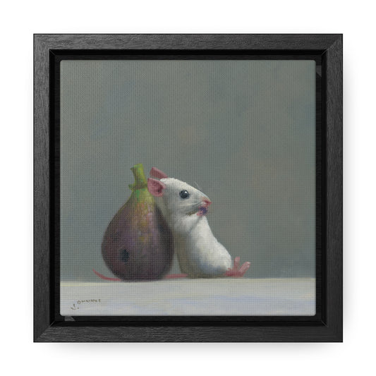 Stuart Dunkel: "Fig Snack" - Framed Canvas Reproduction