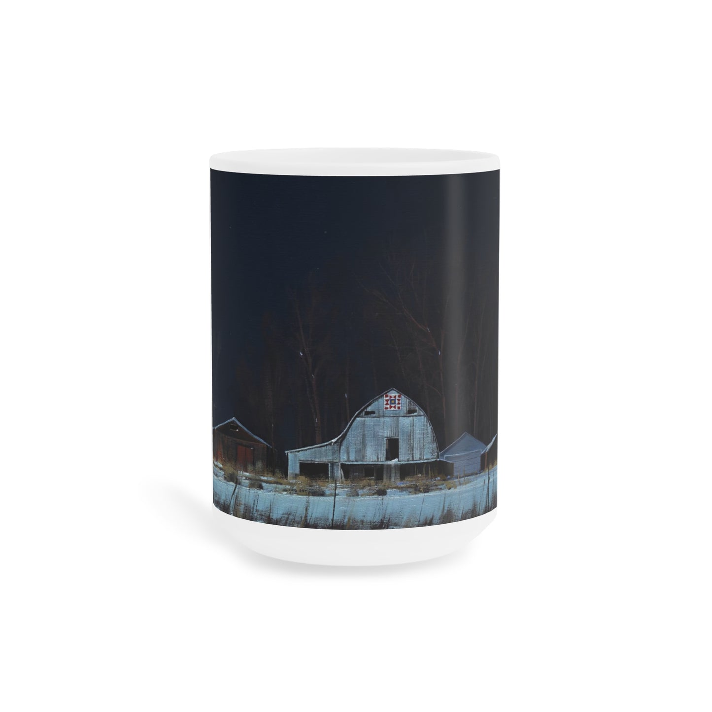 Ben Bauer: "Quiet Trail Pattern by Moonlight" Ceramic Mug (11oz, 15oz, 20oz)