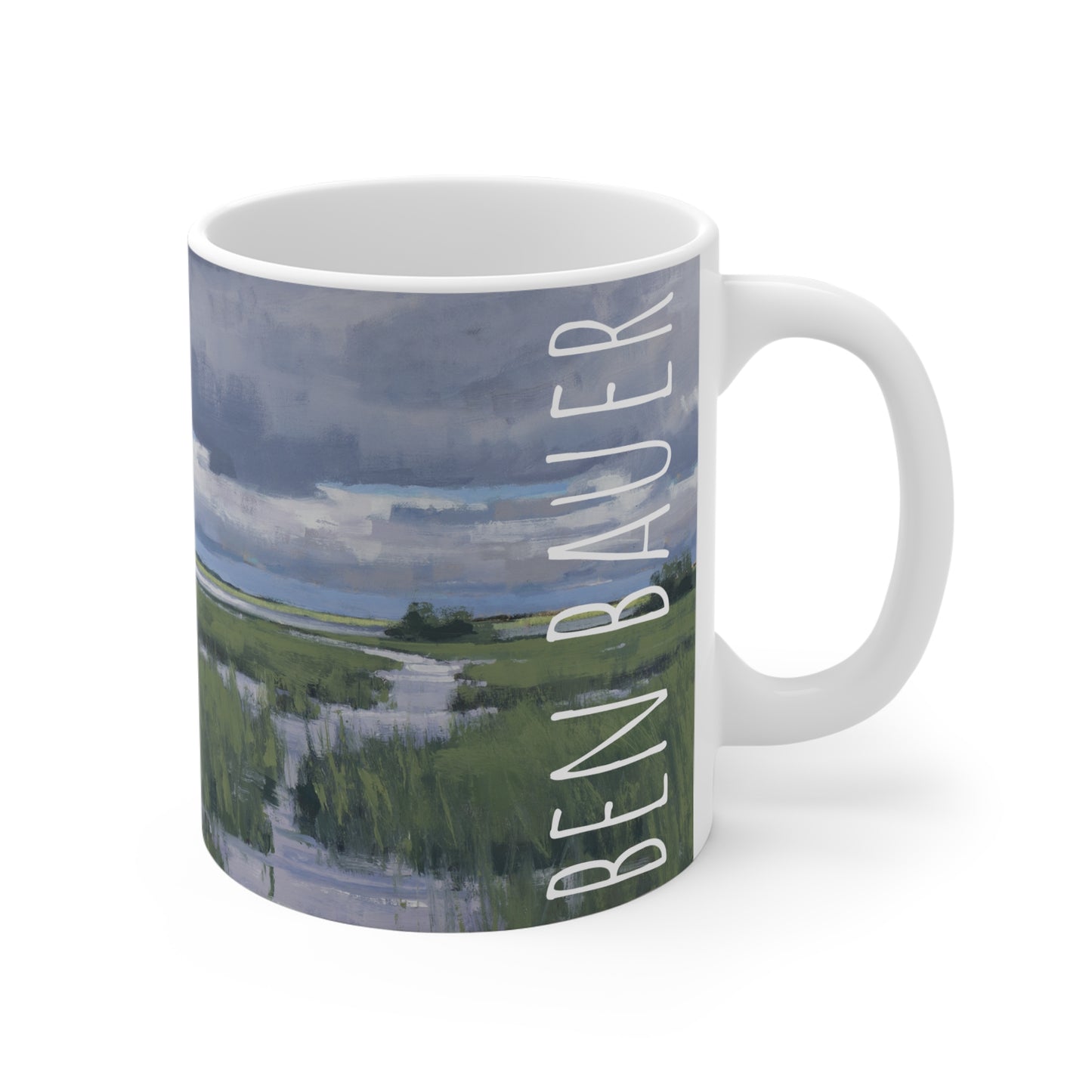 Ben Bauer: "May Storm over Glacial Lake" Ceramic Mug (11oz, 15oz, 20oz)