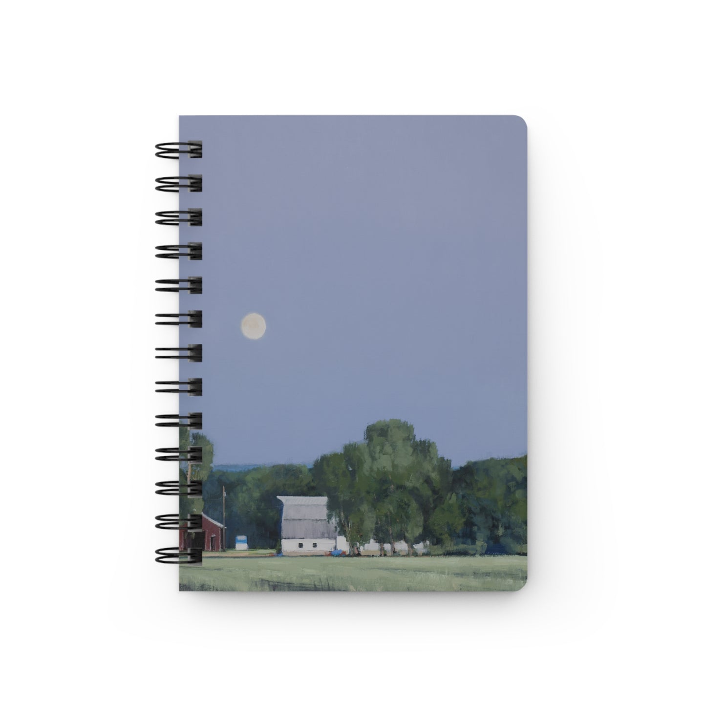 Ben Bauer: "Lowery Farm by Moonrise" - Spiral Bound Journal