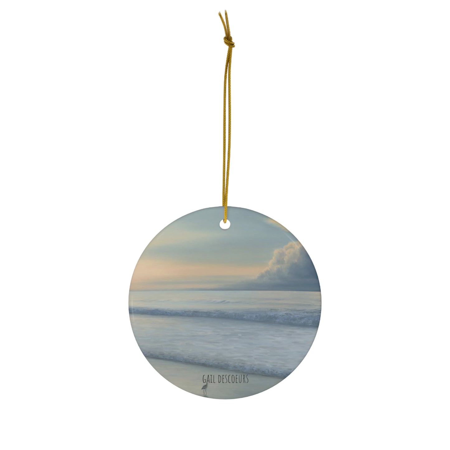 Holiday Ornament - Gail Descoeur's The Sea and the Sandpiper