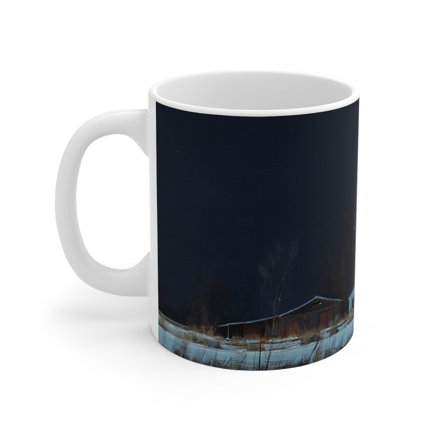 Ben Bauer: "Quiet Trail Pattern by Moonlight" Ceramic Mug (11oz, 15oz, 20oz)