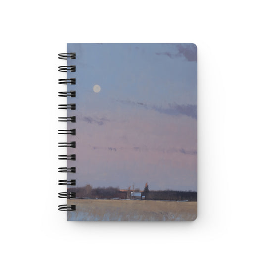 Ben Bauer: "Last Light with Moonrise Over Spring Valley, WI" - Spiral Bound Journal