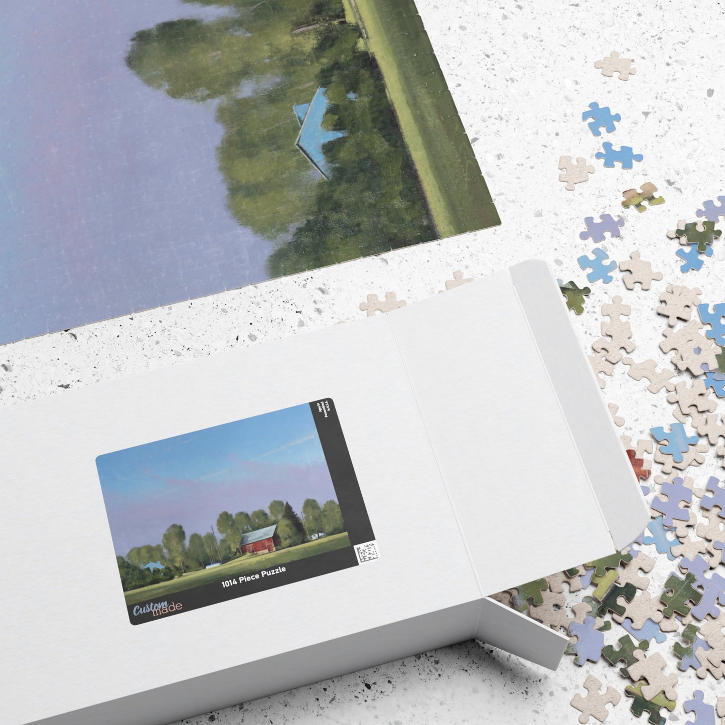 Ben Bauer: "Early Morning Fog Burn, Lake Elmo Farm" Puzzle (500 & 1014 piece)